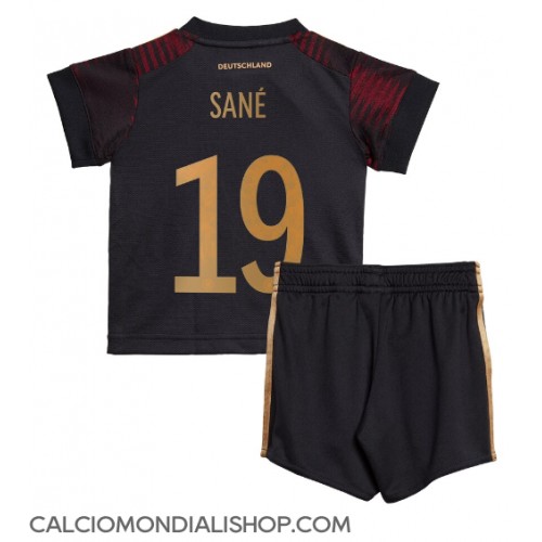 Maglie da calcio Germania Leroy Sane #19 Seconda Maglia Bambino Mondiali 2022 Manica Corta (+ Pantaloni corti)
